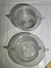 Manhattan Depression Glass Anchor Hocking Clear Glass Bowl 7.5 “ Set of 2