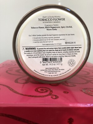 tobacco bath and body works Bath and Body Works Tobacco Flower Candle