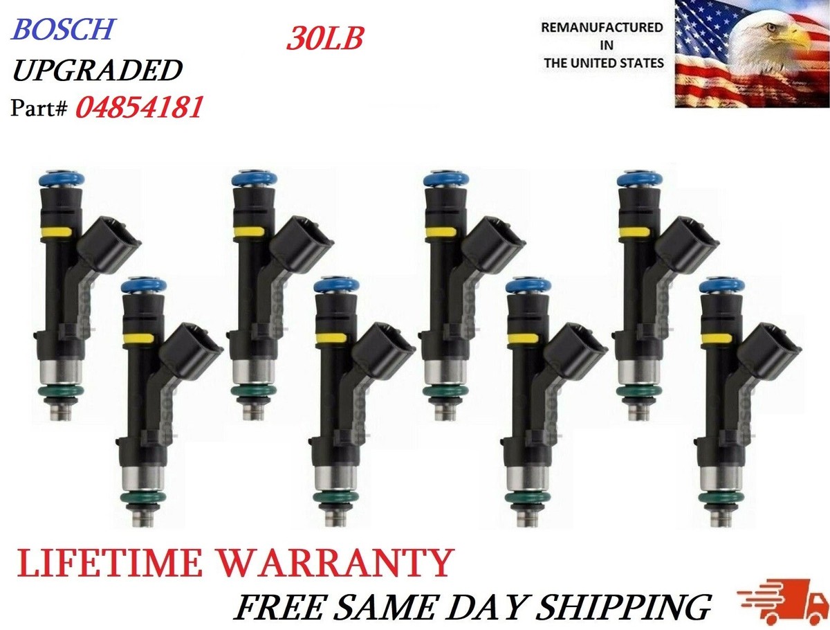Set of 6 Reconditioned OEM Genuine Bosch Upgrade Fuel Injectors for 99-05 Ford