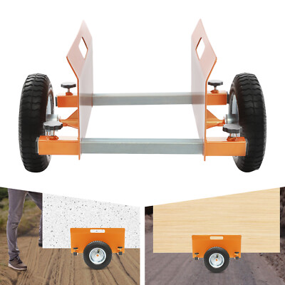 Panel Dolly Heavy Duty Slab Dolly Adjustable Drywall Mover with 8'' Wheels