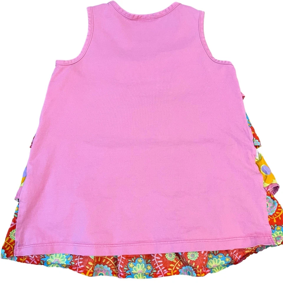 Hanna Andersson Tiered Floral Print Short Sleeve Top 6-8 Years - Image 4 of 4