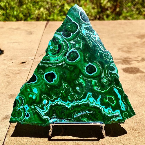 298G Natural peacock stone silicon peacock hand polished sheet - 第 1/12 張圖片