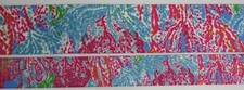 Grosgrain ribbon Blue Let's Cha Cha 7/8" 1.5" 3" palm beach style II