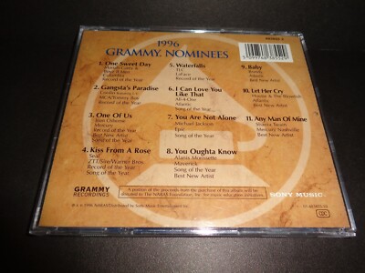 1996 GRAMMY NOMINEES-Rare Collectible CD w/ Mariah Carey, Coolio