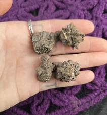 Prophecy Stones Lot Of 4 Crystals Egypt Pseudomorph Hematite Marcasite