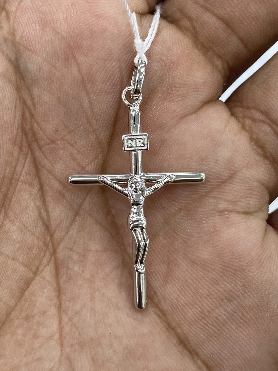 Sterling silver crucifix clearance and chain