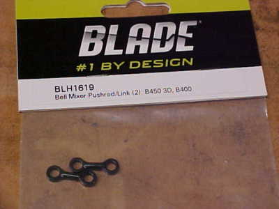 BLADE HELICOPTER PART - BLH1619 = BELL MIXER PUSHROD/LINKS : B450 3D, B400 (NEW)