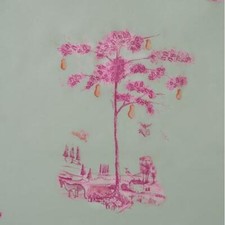 ANDREW MARTIN CURTAIN FABRIC DESIGN Travellers Tale 3 METRE HOT PINK 100% COTTON