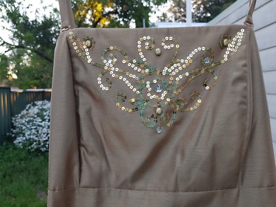 STRAPLESS Evening DRESS in GOLD. TOGETHER BY EZIBUY | eBay Australia STRAPLESS Evening DRESS in GOLD. TOGETHER BY EZIBUY | eBay Australia