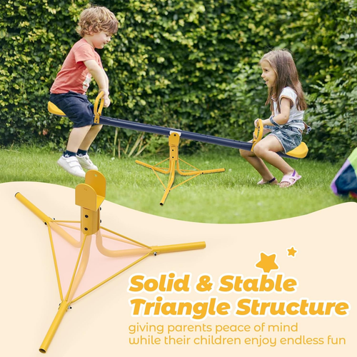 For Age 4-7 kid Seesaw SWIVEL 360 Spin Triangle safe Base Outdoor Playground Fun - Picture 2 of 7