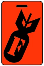 Personalized Hi-Viz Orange F-Bomb Luggage/Bag Tag