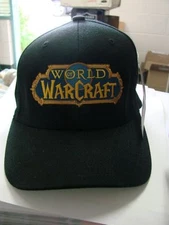 World of Warcraft  Black Ball Cap Hat  Small to Medium size Flex fit  