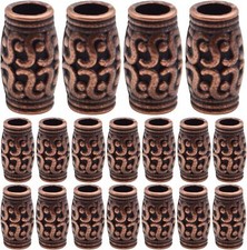 BronaGrand 60pcs Column Spacer Beads Large Hole Charms Antique Copper