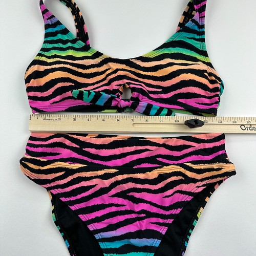 Cabana By Crown & Ivy Womans Bikini Top Multicolor Medium Geometric Sleeveless - Picture 5 of 9