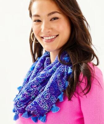  NEW  Lilly Pulitzer Resort Infinity Loop Scarf Take It Slow Turtle Print