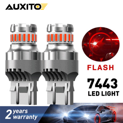 LED Red Strobe/Flashing Blinking Lamp for Honda Accord Civic Brake Light 7443