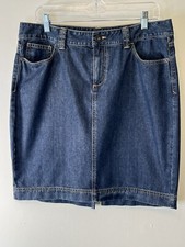 Eddie Bauer Womens Straight Denim Mini Skirt, Women's Size 10 Excellent