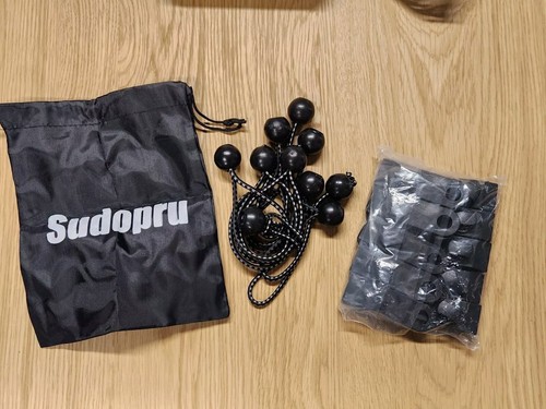Tarp Clips - Sudopru 10 pack Clips & 10 Bungees + Bag