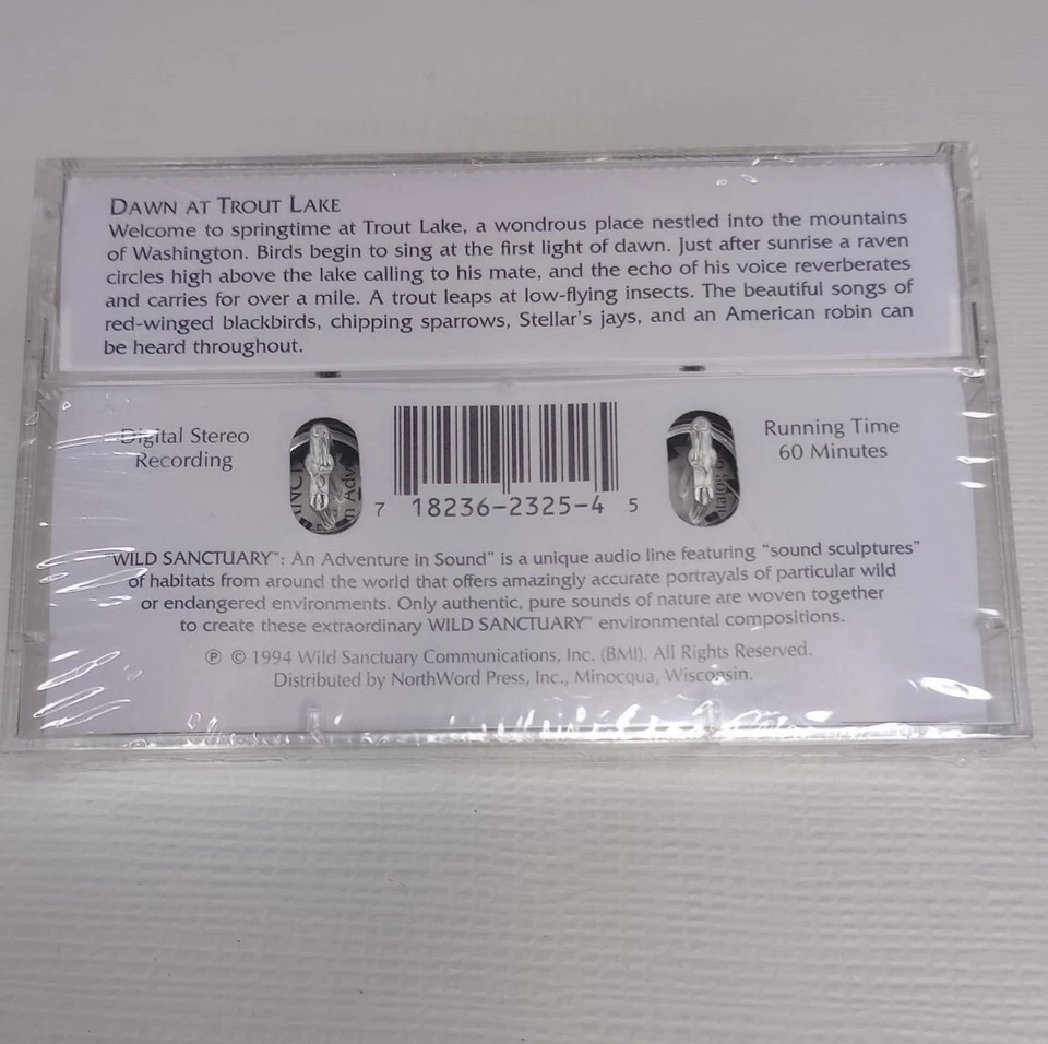 Bernie Krause Dawn At Trout Lake Cassette 1994 Wild Sanctuary Music New - Image 2 of 3