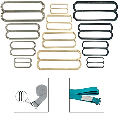 TRIMMING SHOP 3 Bar Slider Tri Glide Metallschnallen Gürtelversteller für Riemen Gurtband Zum Selbermachen Handwerk