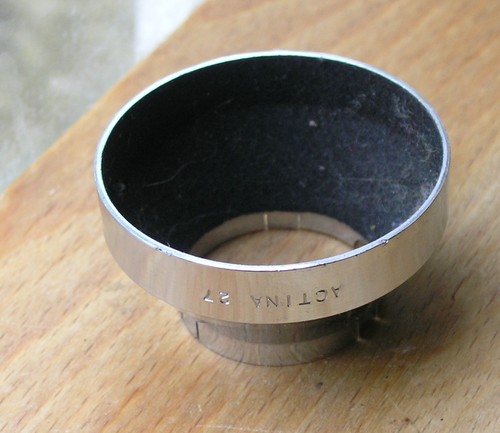 27mm push fit slip on bright Chrome Brass Lens hood shade Actina UK - Picture 2 of 3