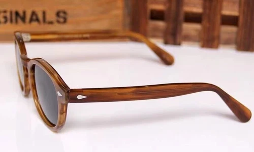 New MOSCOT LEMTOSH Sunglasses Men Round Brown Thin Edged Plate Sunglasses Women - Picture 6 of 14