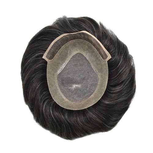 Toupee for Men Hair System Replacement French Lace Front Mono Mens Hairpiece Wig - Picture 7 of 43