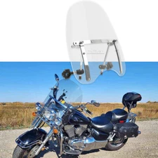 Clear Motorcycle Windshield for 7/8''& 1"Handlebars For Suzuki Intruder VL 1500
