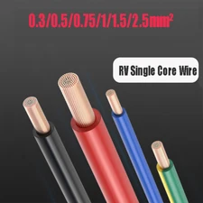 Pure Copper Core Wire 0.3-2.5mm² RV Single Core Electronic Wire Flexible Wire