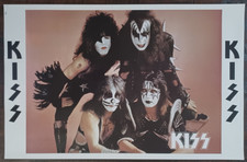 KISS Original Vintage Group Import Aucoin 1975-76 Poster Rare Ace Frehley