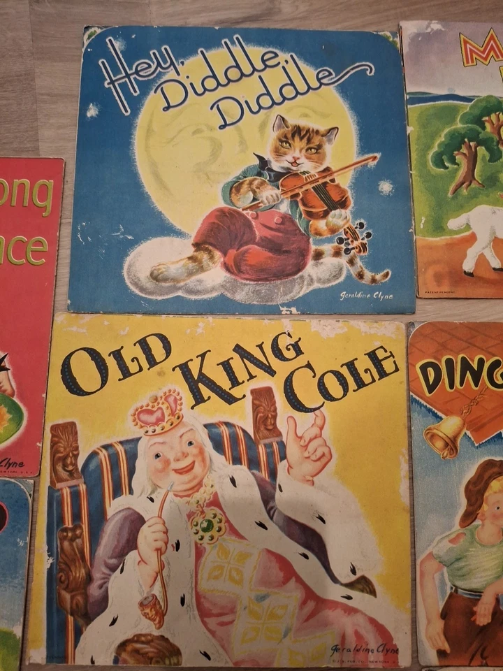 VTG (8) 1950 NurseryRhyme PopUp Books Geraldine Clyne Illustrator Good Condition - Image 3 of 4