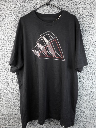 Adidas M T Fill Tee Schwarz Grafik Geometrisch 2XL XXL Regular Fit Herren Neu mit Etikett - Bild 1 von 8