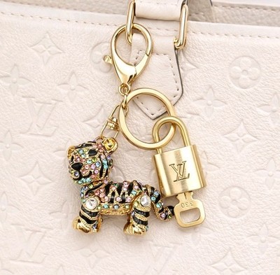 Authentic Louis Vuitton Lock & Key with Unbranded Tiger Bagcharm, Keychain