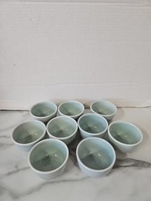 Alessi for Delta Porcelain Bowl Aqua Blue 2 " Airline #044207689 Set Of 10