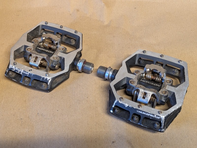 Nukeproof Horizon Clipless Pedals Black Silver Aluminium Steel MTB sku0274
