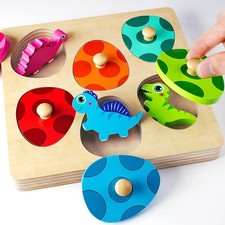 Montessori Toys for 1 Year Old Boys Girls Gifts: Wooden Shape Sorter  Color Mat