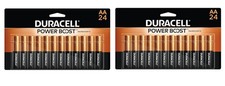 Lot of Two Duracell Coppertop AA Batteries with Power Boost 24 Pack, 03/2037 EXP