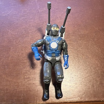 Vintage Hasbro 1990 GI Joe Laser Viper with Backpack Guns & Black Tubing & Gun