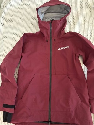 Adidas Terrex Alpine Ski Jacket Waterproof Hooded Maroon Small $500