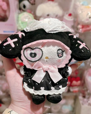 Sanrio My Melody Dolly Mix Black Pink Mascot Keychain Plush Long Legs
