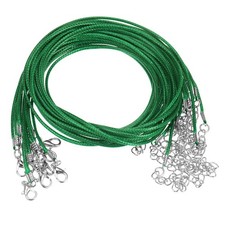 10pcs Waxed Necklace Cord Bulk 23" and 1.5mm Dia Necklace String Rope Green