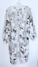 Anthropologie Embroidered Kimono Cover Up One Size