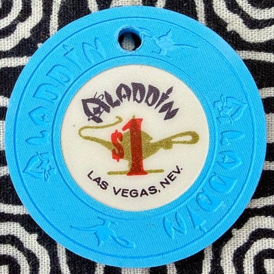 SHARP Aladdin $1 *Drilled* Las Vegas, Nevada Casino Chip C418