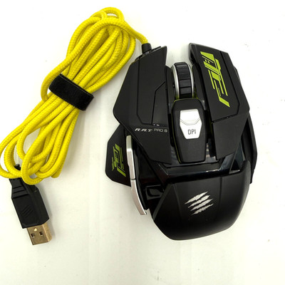 Mad Catz R.A.T. PRO S Gaming Mouse Wired Used NEON GREEN 43722 Tested Working