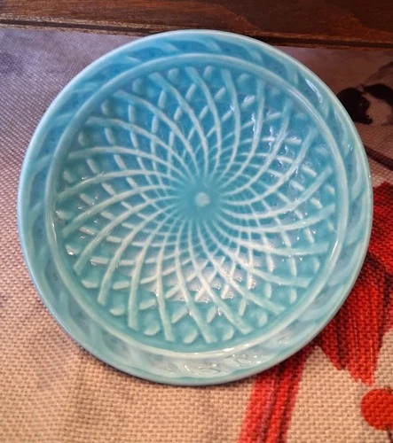 Vintage Homer Laughlin Fiesta HARLEQUIN Nut Dish TURQUOISE Blue