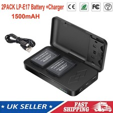 2X LP-E17 Battery for Canon EOS 77D 200D 250D 760D 750D 800D M3 M5 +Dual Charger