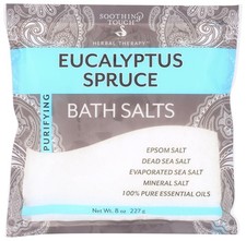 Soothing Touch Eucalyptus Bath Salts 8 Ounce Dead Sea Mineral Blend Vegan