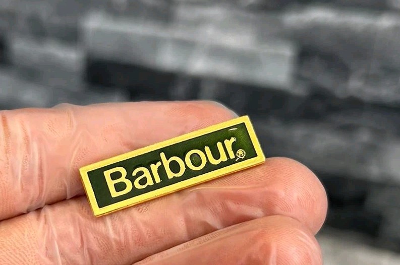 Original Barbour Metal Lock Pin Badge T. Fattorini Birmingham