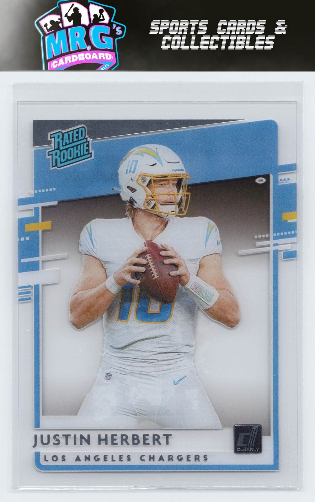 2020 Panini Chronicles #RR-JH Justin Herbert Clearly Donruss Rated Rookies
