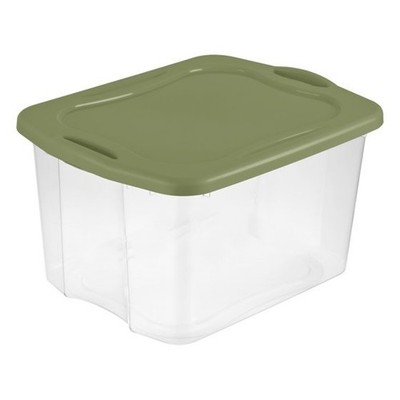 Sterilite EZ Carry 70 Quart Large Storage Bin, Clear Plastic Storage Container